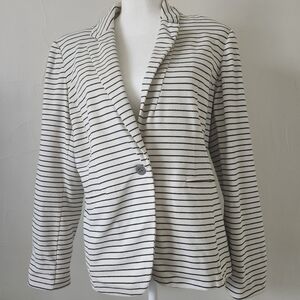 Apt. 9 Black and White Striped Blazer